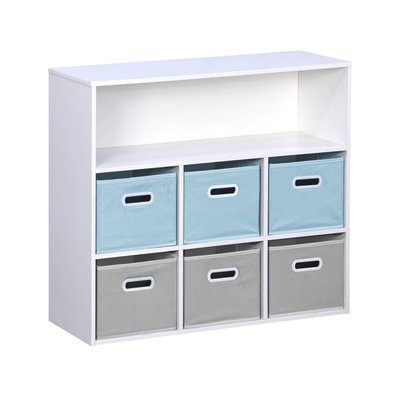 Meuble de rangement enfant 6 paniers velours CAMILLE SWEEEK