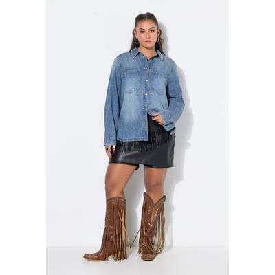 Chemisier en jean oversize, rivets fantaisie STUDIO UNTOLD