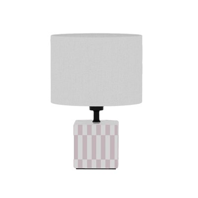 Petite Lampe à poser en Céramique & Abat-jour Lin-MANET PETIT POTIRON PARIS