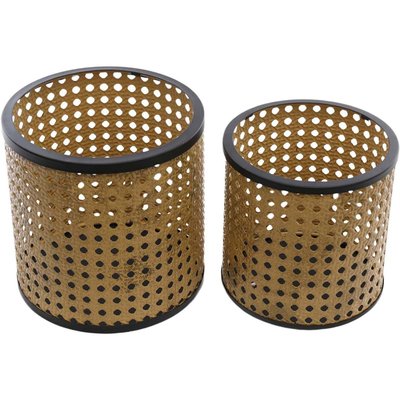 Photophores en fer Canage (Lot de 2) JARDINDECO