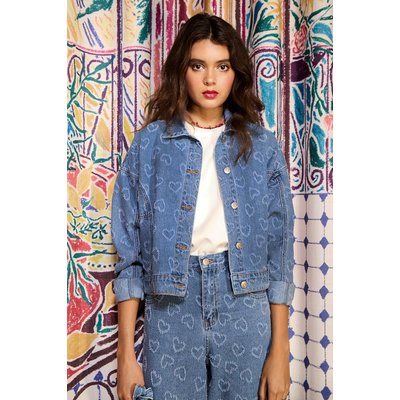 Veste en jean à motif cœur LILI SIDONIO