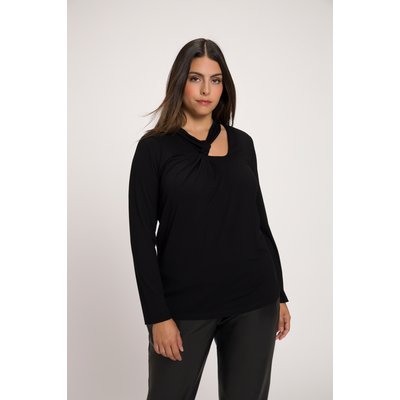 T-shirt, découpe, Slim, col V drapé ULLA POPKEN