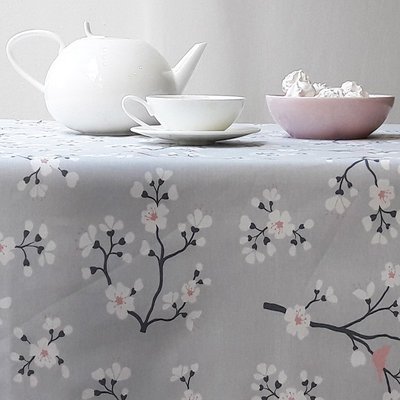 Nappe enduite rectangle ou carrée CERISIER FLEUR DE SOLEIL