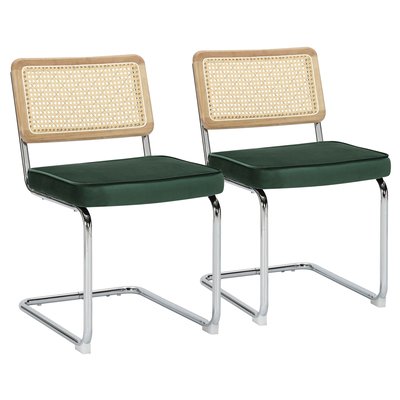 Chaises en acier et velours BETTY OVIALA