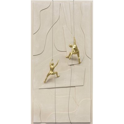 Tableau abstrait relief   figures escalade murale RECOLLECTION