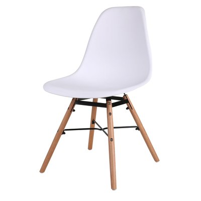 Lot de 4 Chaises Jena structure en métal et pied en bois TOILINUX