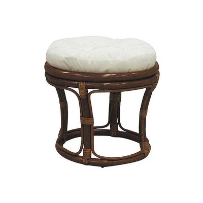 Tabouret en rotin avec coussin Uni AUBRY GASPARD