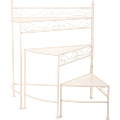 Etagère décorative blanche en fer forgé pour plantes élégantes RECOLLECTION