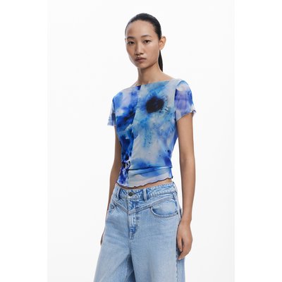Desigual - T-shirt en tulle côtelé DESIGUAL