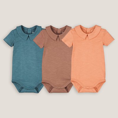 Lot de 3 bodies col claudine manches courtes LA REDOUTE COLLECTIONS