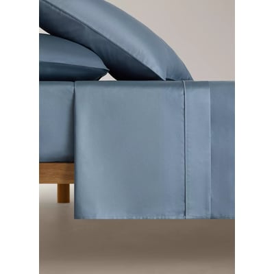 Drap plat coton satin 600 fils lit 135/140 cm MANGO HOME