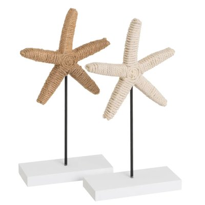Set de 2 statues déco à poser étoiles de mer WADIGA