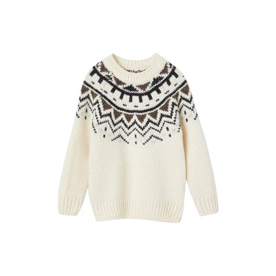 Pull jacquard col rond VERTBAUDET