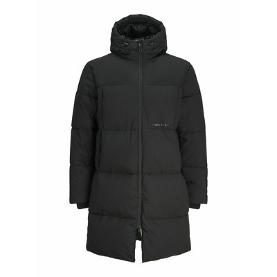 Куртка стеганая длинная с капюшоном JACK & JONES