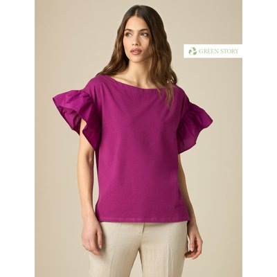 T-shirt à manches papillon courtes fluides OLTRE