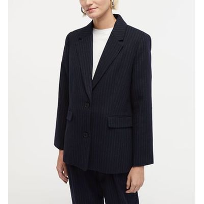 Veste Droite Laura Imprimé Rayé Laine Mélangé JODHPUR