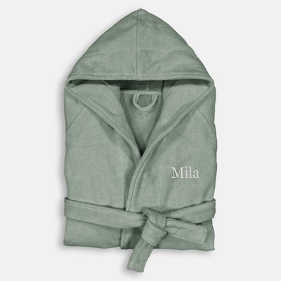 Peignoir à capuche, en éponge velours personnalisé, TRIZIE LA REDOUTE INTERIEURS