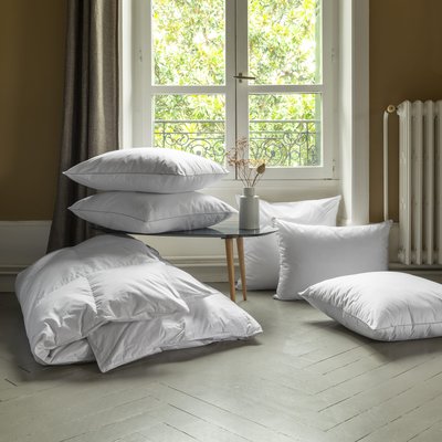 Oreiller rectangulaire mi-ferme duvet de canard ESSENTIEL CARRE BLANC