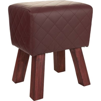 tabouret en bois design assise confortable effet cuir coloré RECOLLECTION