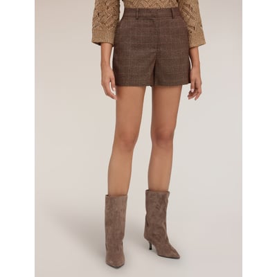 Short taille haute motif carreaux MOTIVI