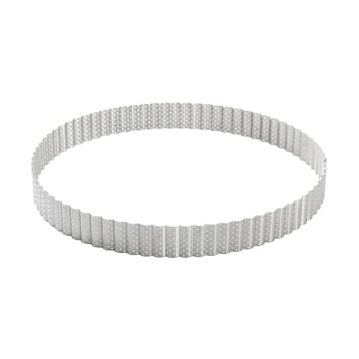 Cercle à tarte perforé cannelé ø28 cm - acier inoxydable DE BUYER