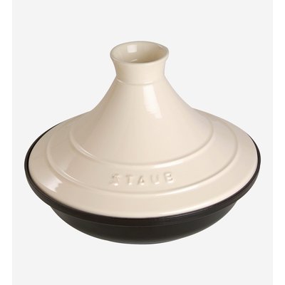 Tajine Specialites Fonte Et Céramique Crème Ø28 Cm STAUB