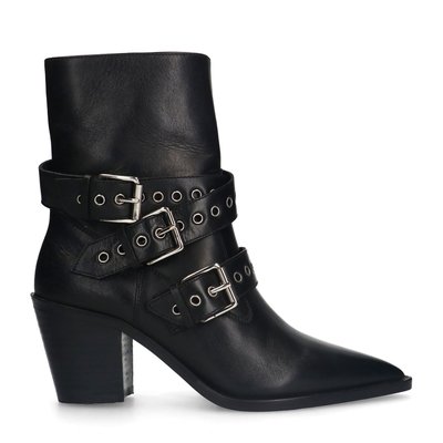 Bottines à talon et boucle en cuir SACHA