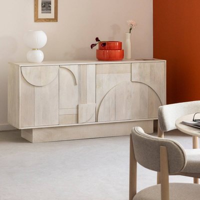 Buffet en bois de manguier blanchi  MILIAM MADE IN MEUBLES 