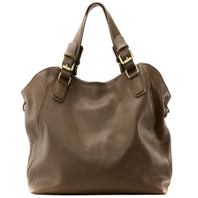 Grand sac à main en cuir grainé italien CAMELIA OH MY BAG