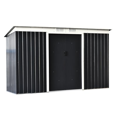 Abri de jardin portes verrouillables tôle d'acier OUTSUNNY