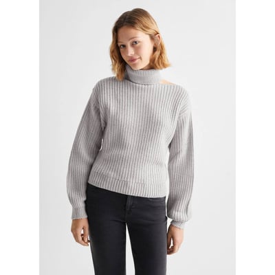 Haut Rayé Fille Manches Longues Col Roulé Taille 134 - Basic Form, Occasion Très Bon état