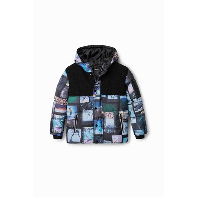 Veste matelassée collage photo - BLACK - 11/12 DESIGUAL