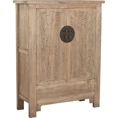 Armoire en orme massif style oriental finition naturelle aged RECOLLECTION