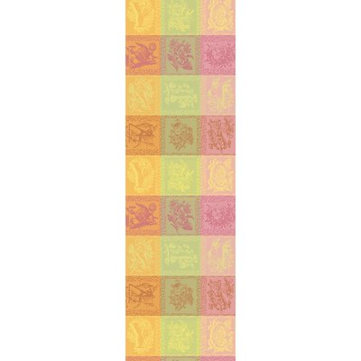 Chemin de table pur coton MILLE ABECEDAIRE GARNIER-THIEBAUT