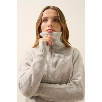 Pull Camionneur 6 Fils Glacier Chiné Akar JUST CASHMERE