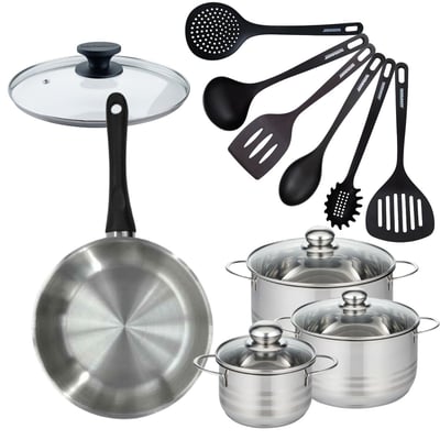 Batterie de cuisine 1 poêle 28cm + 3 faitouts 16/20/24cm GENEVA FACKELMANN