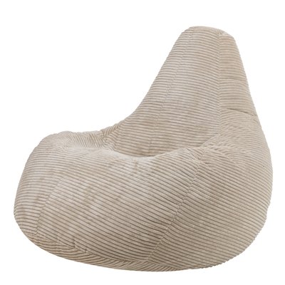 Pouf à dossier incliné velours côtelé Oeko-Tex® - DALTON ICON