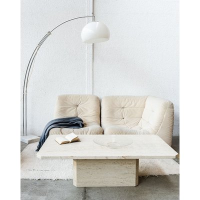 Table basse en travertin Marie-Pierre N°43 - Bon état DEBONGOUT