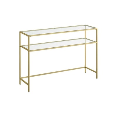 Console en métal avec 2 tablettes en verre CALICOSY