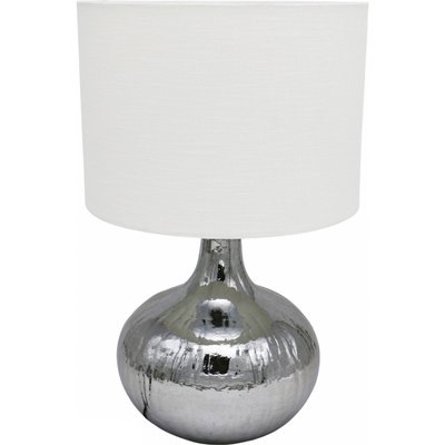Lampe de table élégante en cristal et abat jour  argenté RECOLLECTION