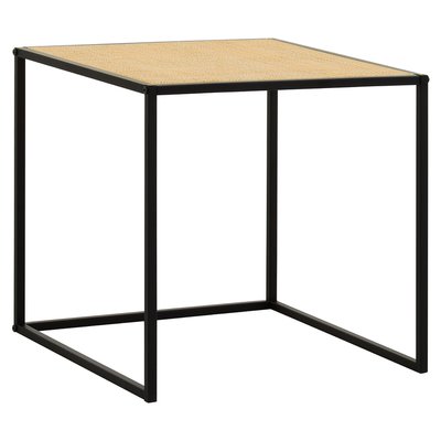 Rattan and Metal Square Side Table SO'HOME