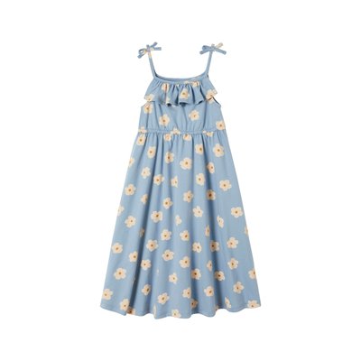 Robe mi-longue à bretelles imprimée VERTBAUDET
