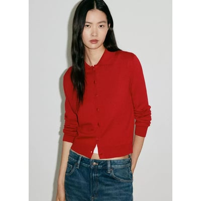 Cardigan bouton col revers MANGO