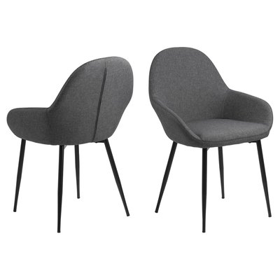 Lot de 2 Chaises de salle à manger Candice avec accoudoirs TOILINUX