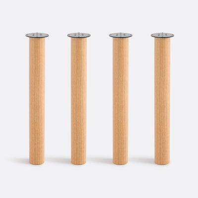 Lot de 4 pieds de table à composer, plaqués, Alzar LA REDOUTE INTERIEURS