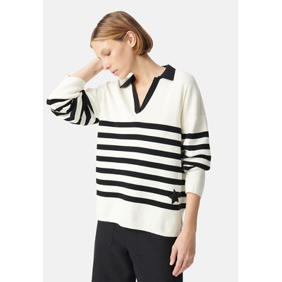 Jersey marinero oversize con cuello de polo y manga larga IKKS