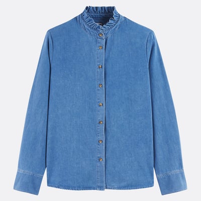 Camisa con cuello victoriano, manga larga LA REDOUTE COLLECTIONS