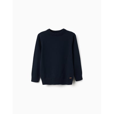 Pull en maille avec extrémités côtelées ZIPPY
