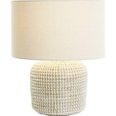 Lampe de salon en lin et jonc de mer RECOLLECTION