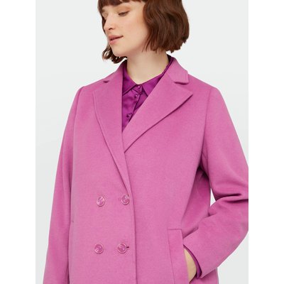 Manteau double boutonnage rose mi-longue FIORELLA RUBINO